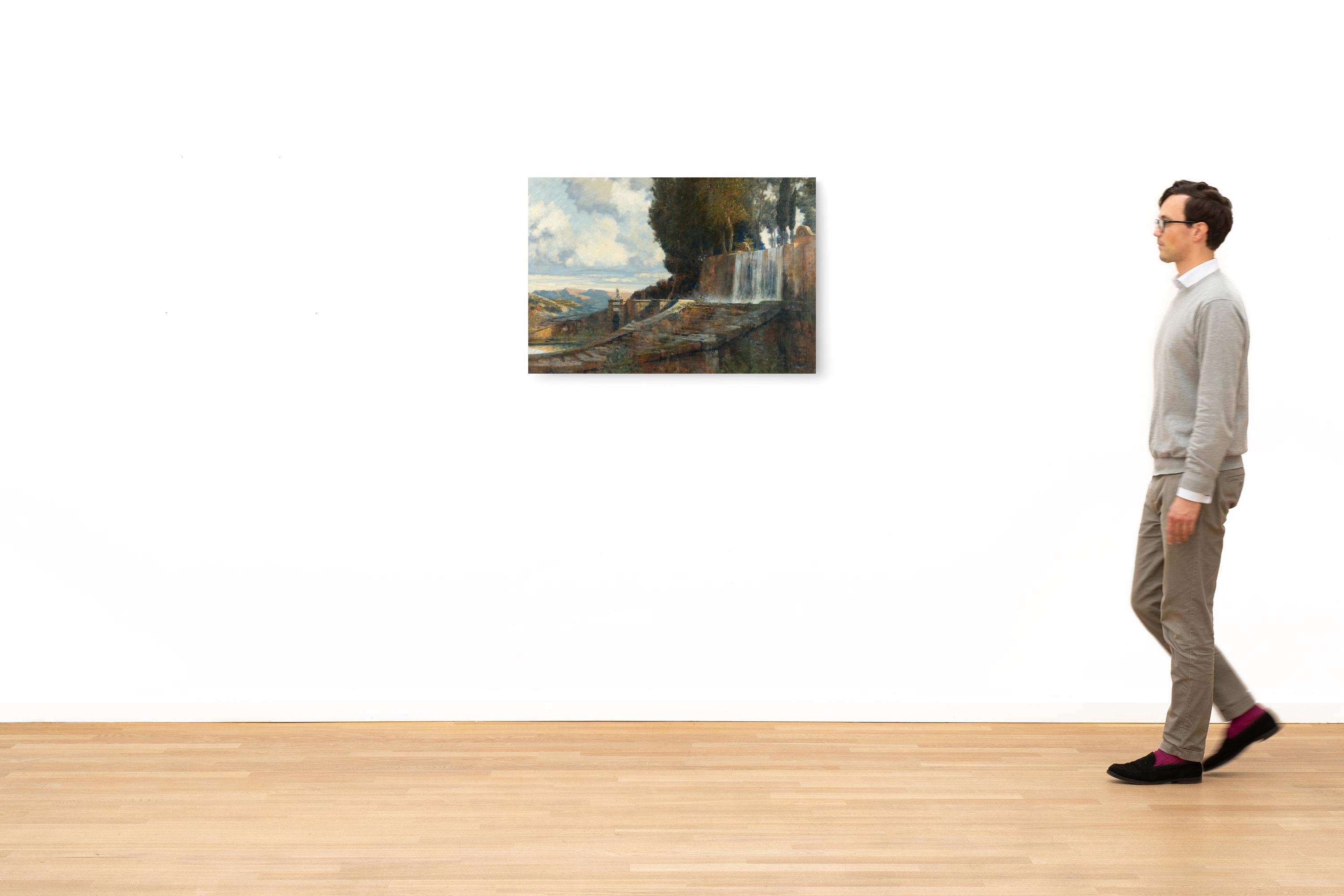 Artwork by Max Roeder, In the park of the Villa d’Este, Made of oil on canvas