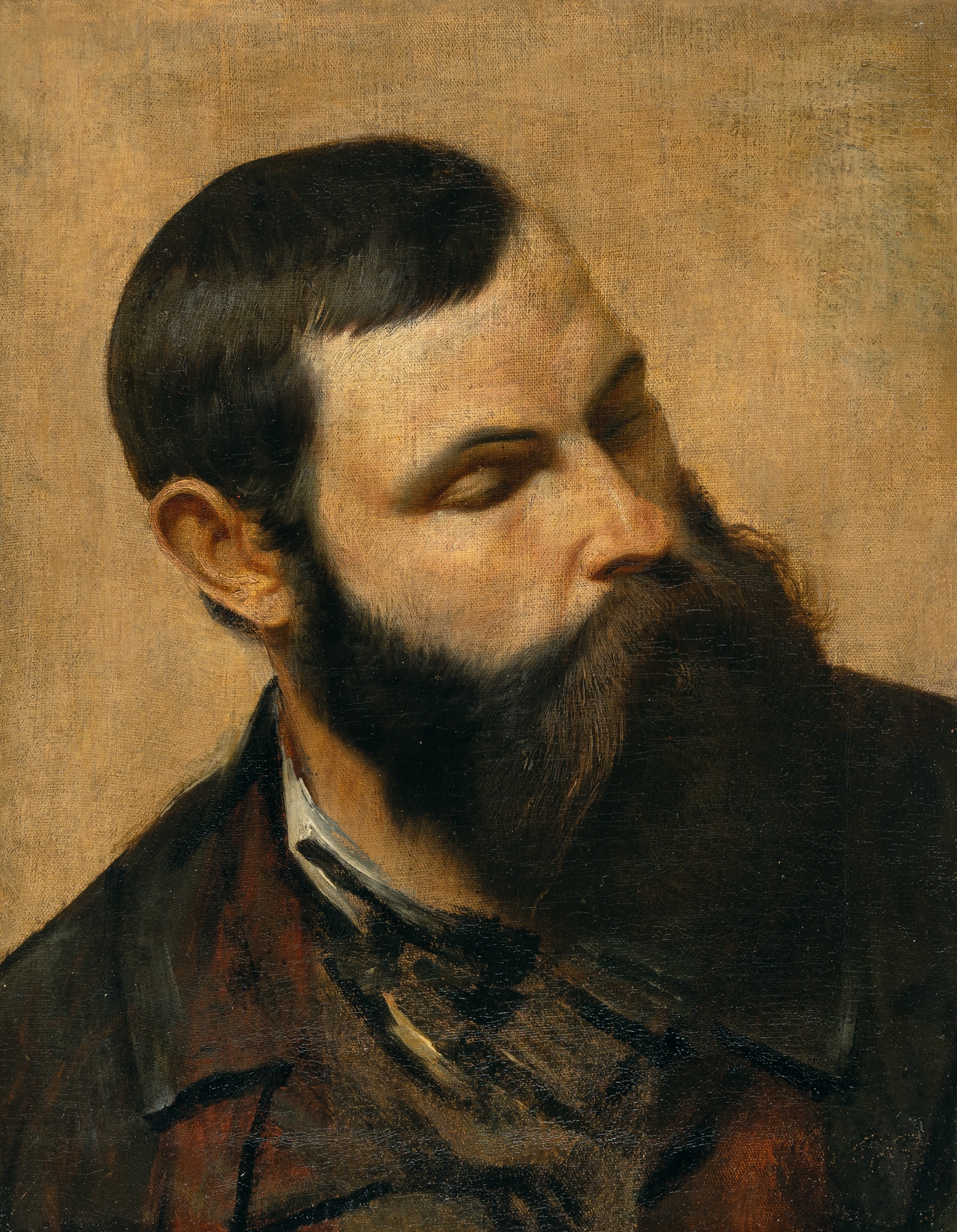 Portrait of a bearded man by Gustave Courbet