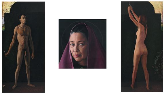 Adam; Eve; Magdalene II by Norman Douglas Hutchinson, 1993