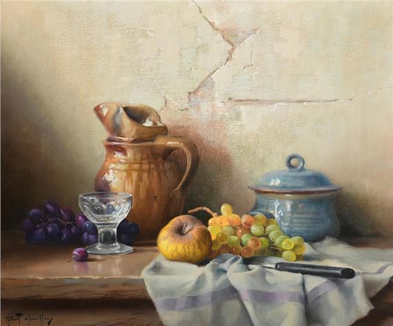 Still Life - Jug, Tureen Glass and Fruit by Robert Chailloux