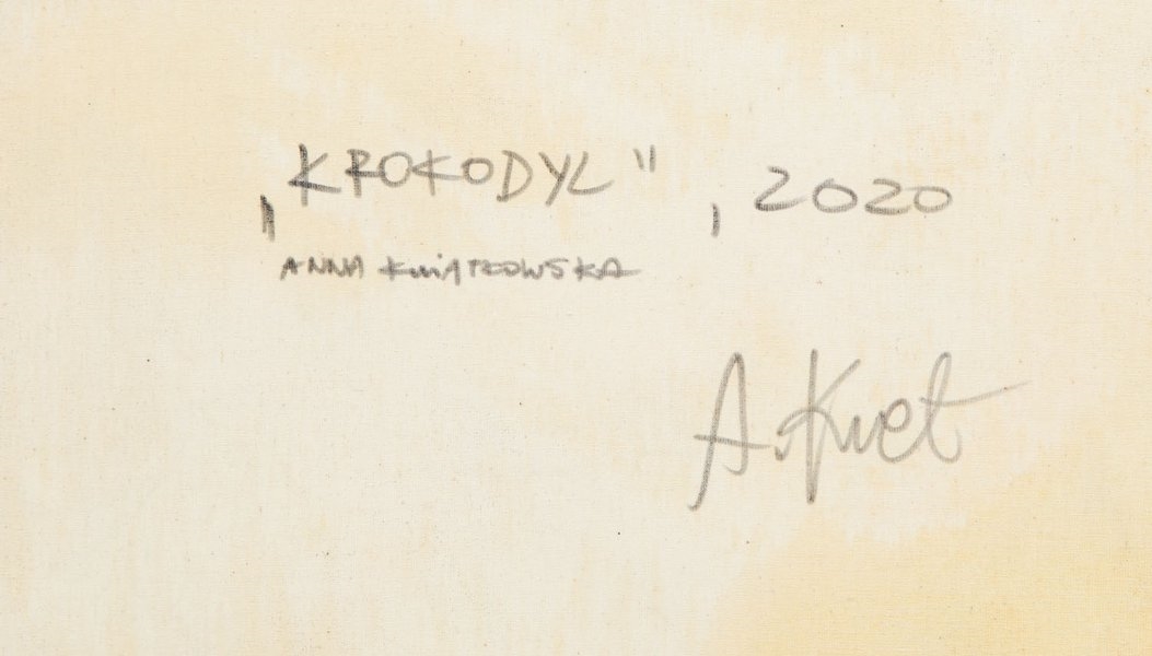 Artwork by Anna Kwiatkowska, Crocodile, Made of oil/canvas