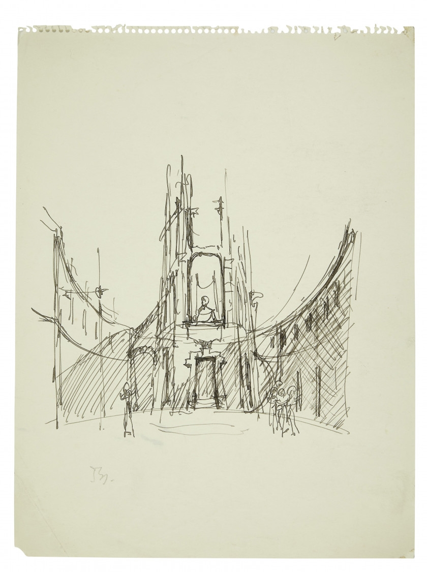 Etude de décor pour "L'Etat de Siège" - 1948 by Balthus, 1948