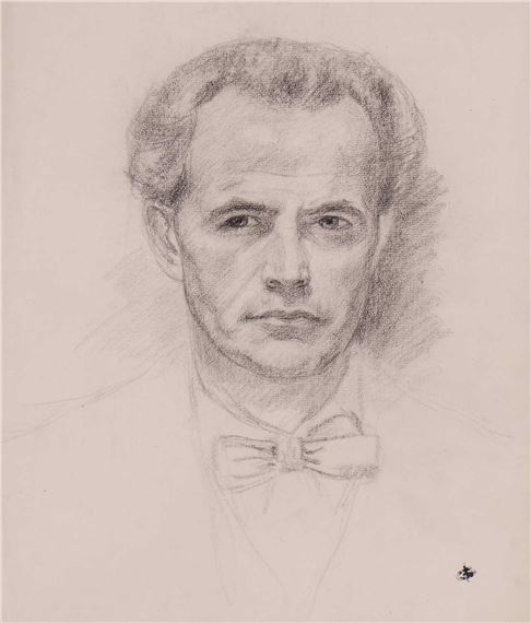 Nine portrait sketches by Imre Goth