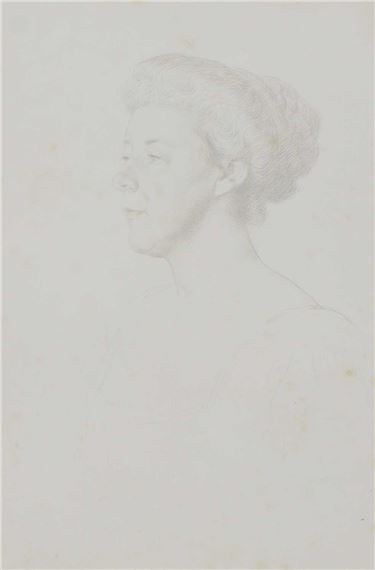 Portrait of a woman by William Strang, 1912