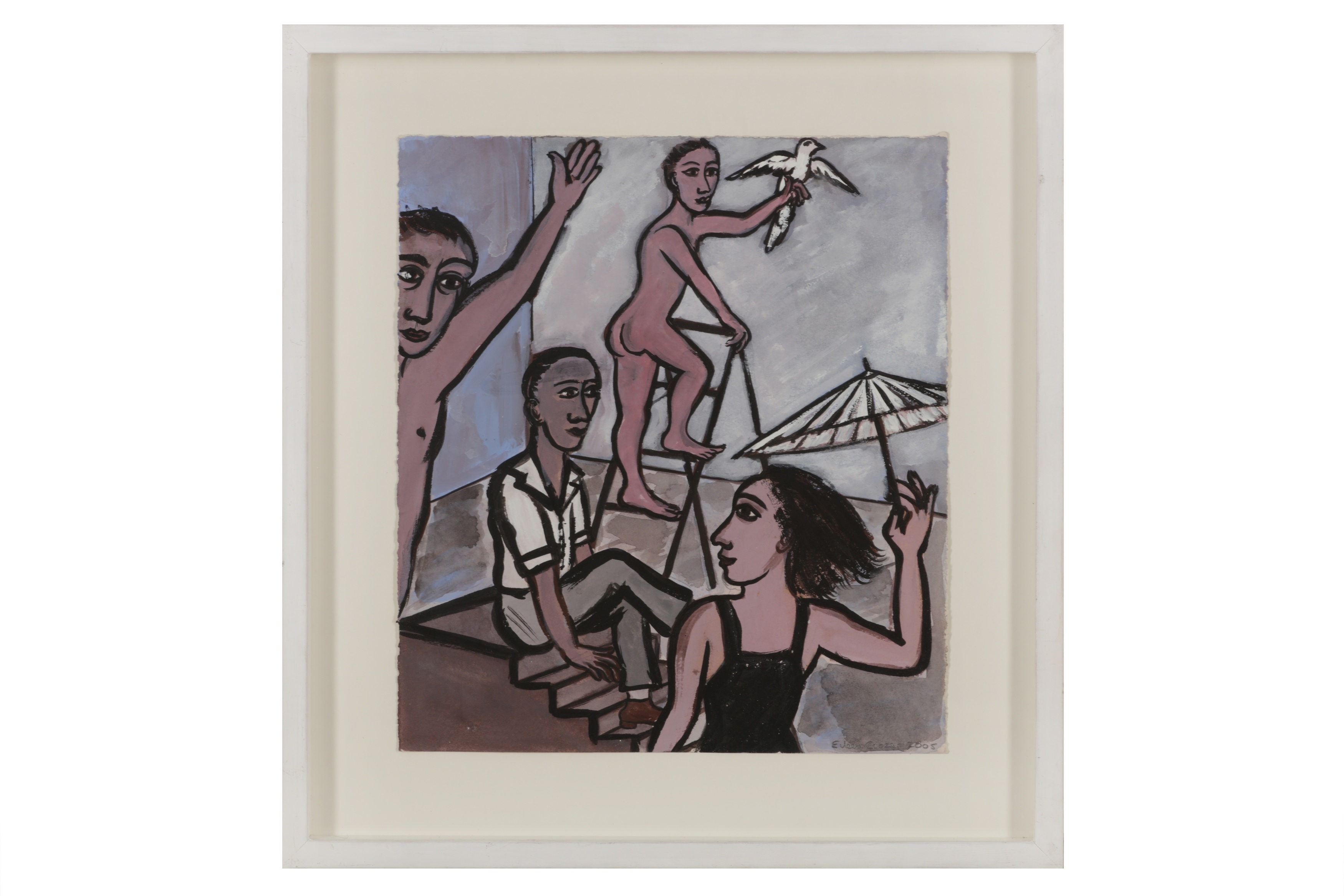 Artwork by Eileen Cooper, Time of your life III, Made of watercolour and gouache