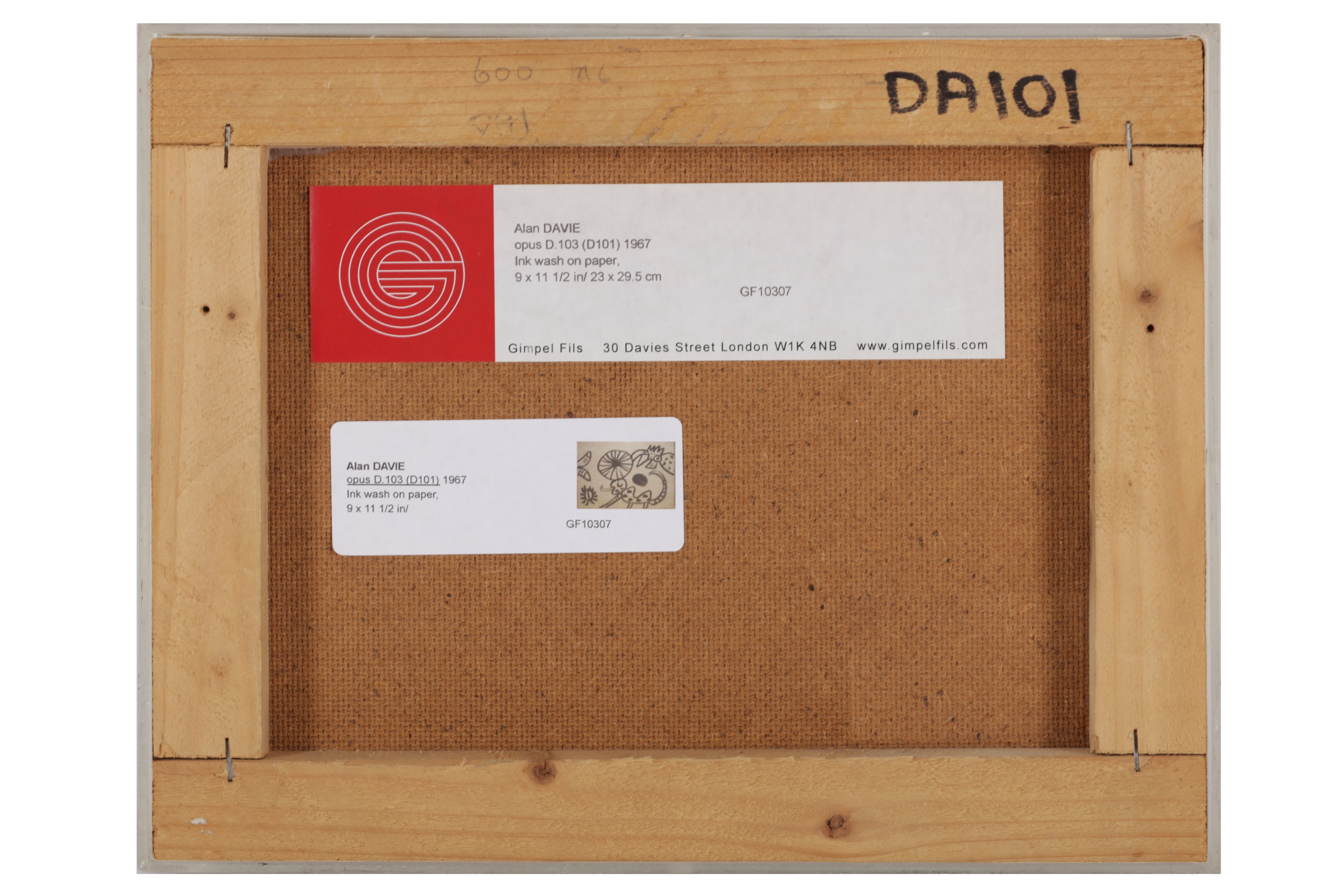 Artwork by Alan Davie, Untitled, Opus D.103 (D101), Made of ink