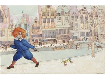 Running out into the streets of Amsterdam, together with a signed copy of French's Hunt the Thimble, Oxford University Press - Fiona French