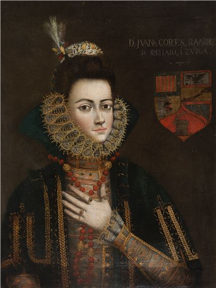 Colonial School, 16th Century | Portrait of Juana Cortés Ramírez de ...