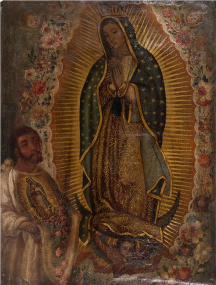 Our Lady of Guadalupe with Juan Diego by Colonial School, 18th Century