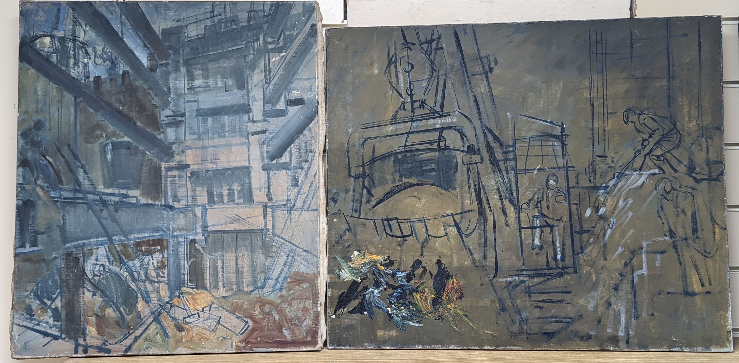 Henry J. Neave | Harbour scene and Construction workers | MutualArt