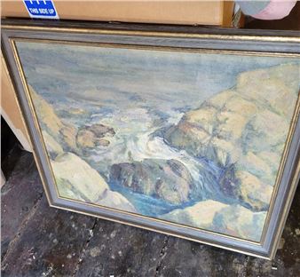 seascape of ocean crashing on rocky coast - Roy Staples