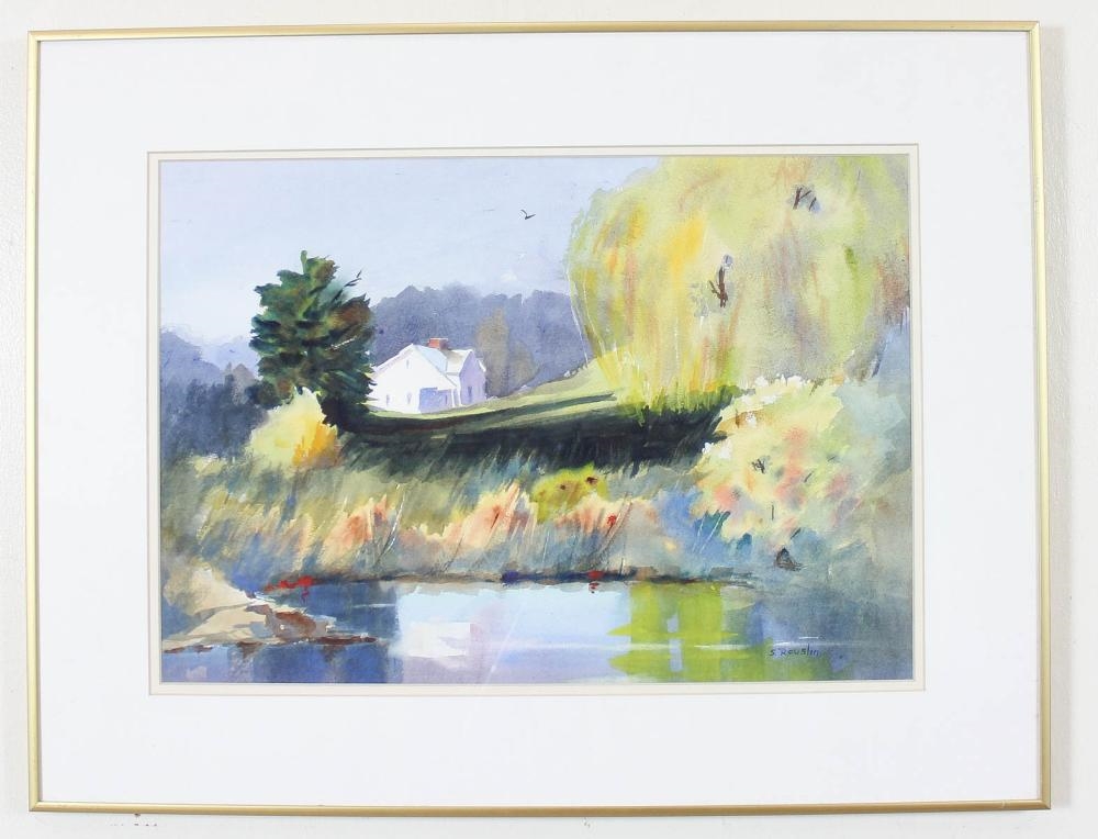 SAMUEL ROUSLIN | rural landscapes with houses and a barn | MutualArt