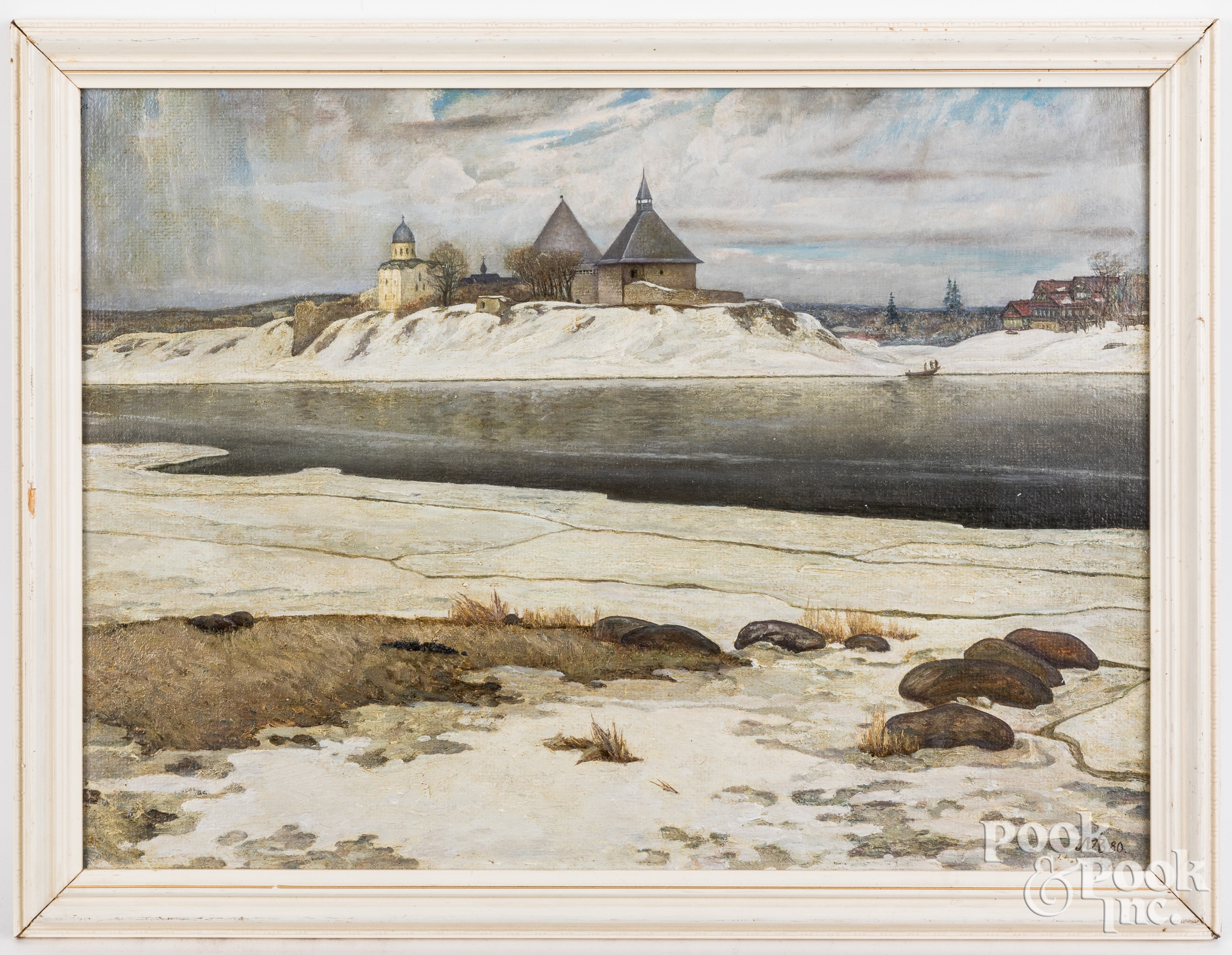 Artwork by Anatoly Vasievich Mikrukov, Landscape, Made of oil on board