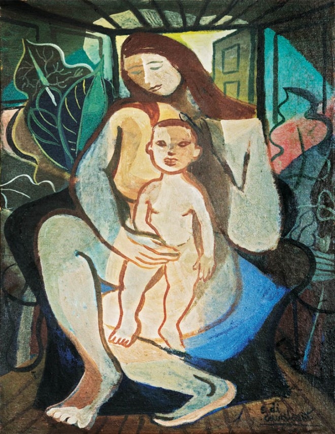 Maternidade by Emiliano di Cavalcanti, 1950s