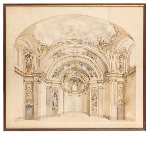 Progetto per la decorazione della chiesa parrocchiale di Gragnano Trebbiense; Progetto per la decorazione della chiesa di Cremona; Progetto per la decorazione della chiesa parrocchiale di Pairana (Landriano, Pavia) - Cesare Secchi