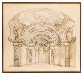 Progetto per la decorazione della chiesa parrocchiale di Gragnano Trebbiense; Progetto per la decorazione della chiesa di Cremona; Progetto per la decorazione della chiesa parrocchiale di Pairana (Landriano, Pavia) - Cesare Secchi