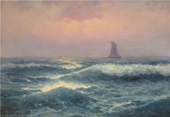 Na morzu by Wiktor Korecki, przed 1938 r.