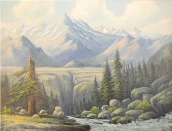 Mournful Mountainscape - John Alfred Coultrup