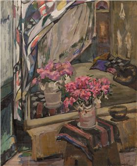 Interior with flowers in a vase, 1928 - Jan Van Rijswijck