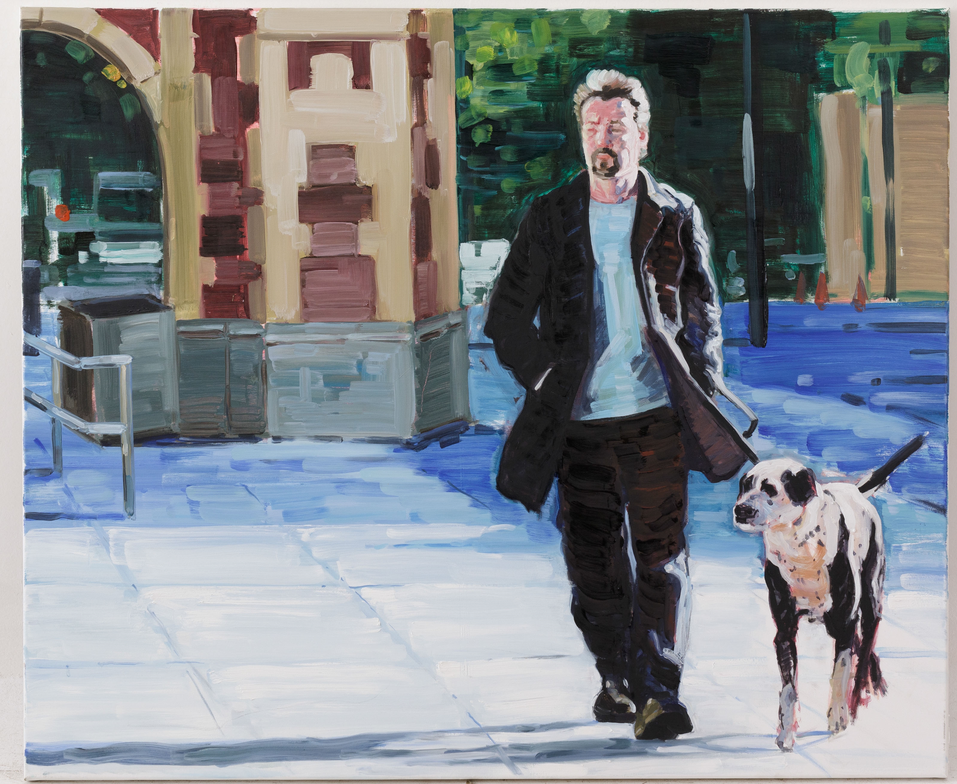 Artwork by Jerry Mangelschots, 'Walking the dog', 2018, Made of Canvas