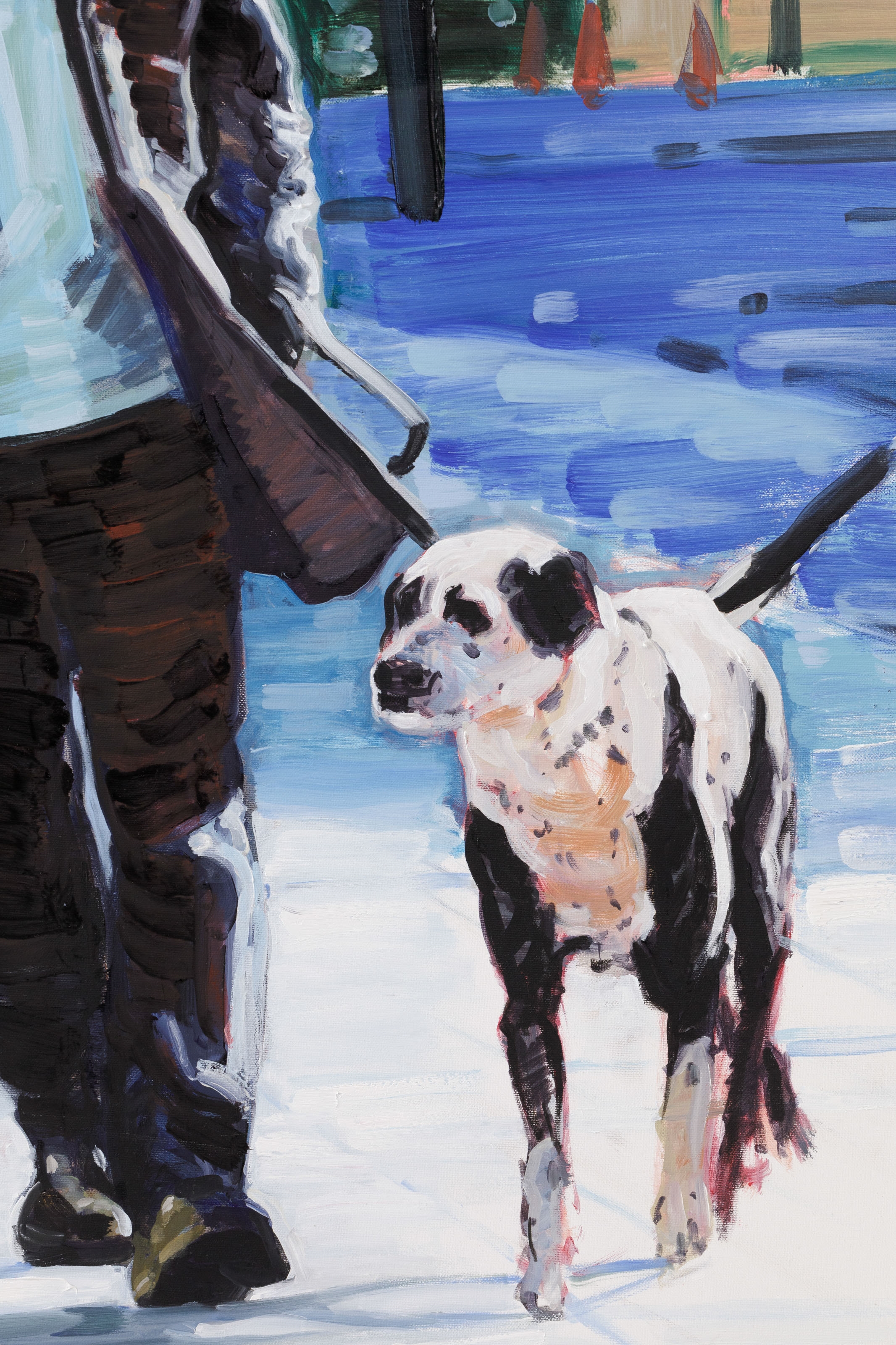 Artwork by Jerry Mangelschots, 'Walking the dog', 2018, Made of Canvas