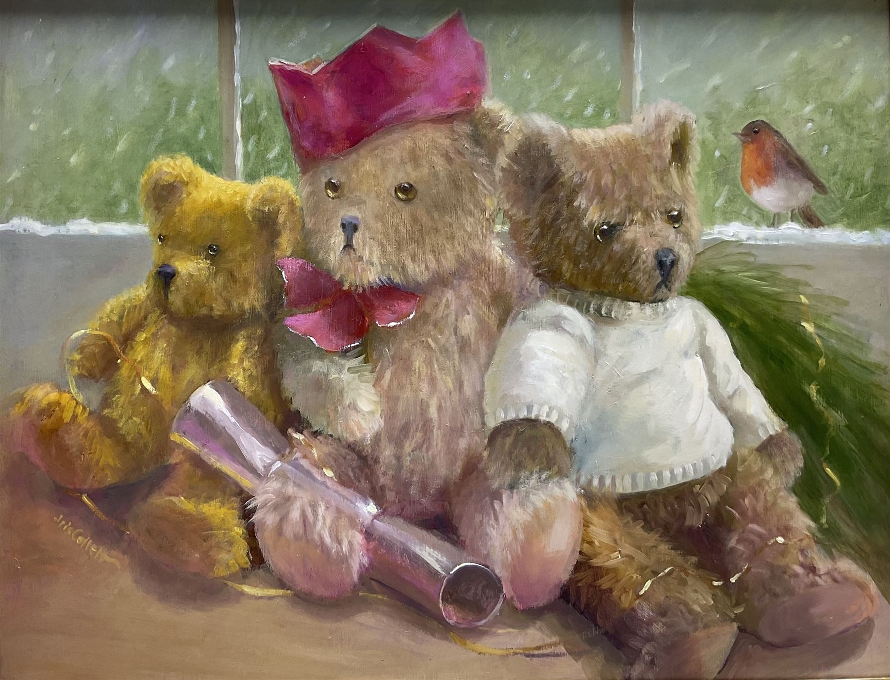 Iris Collett Christmas Teddy Bears MutualArt