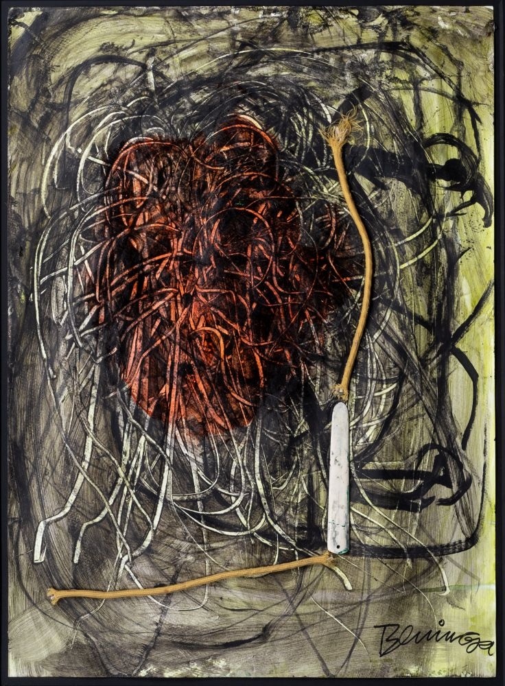 Artwork by Leo Beninga, Das nächtliche Urteil, Made of Mixed media and assemblage / paper