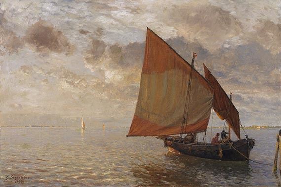 Venezianisches Fischerboot by Gustav Schönleber, 1893