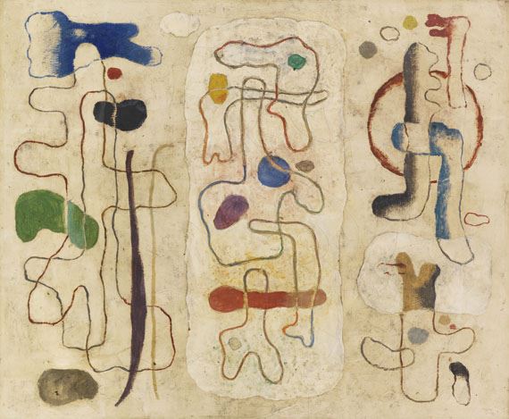 Formen figural - dreiteilig by Willi Baumeister, 38