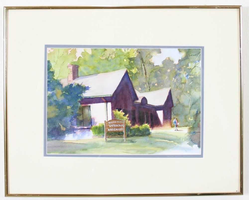 SAMUEL ROUSLIN | landscapes including a barn, boats, fishermen, a ...