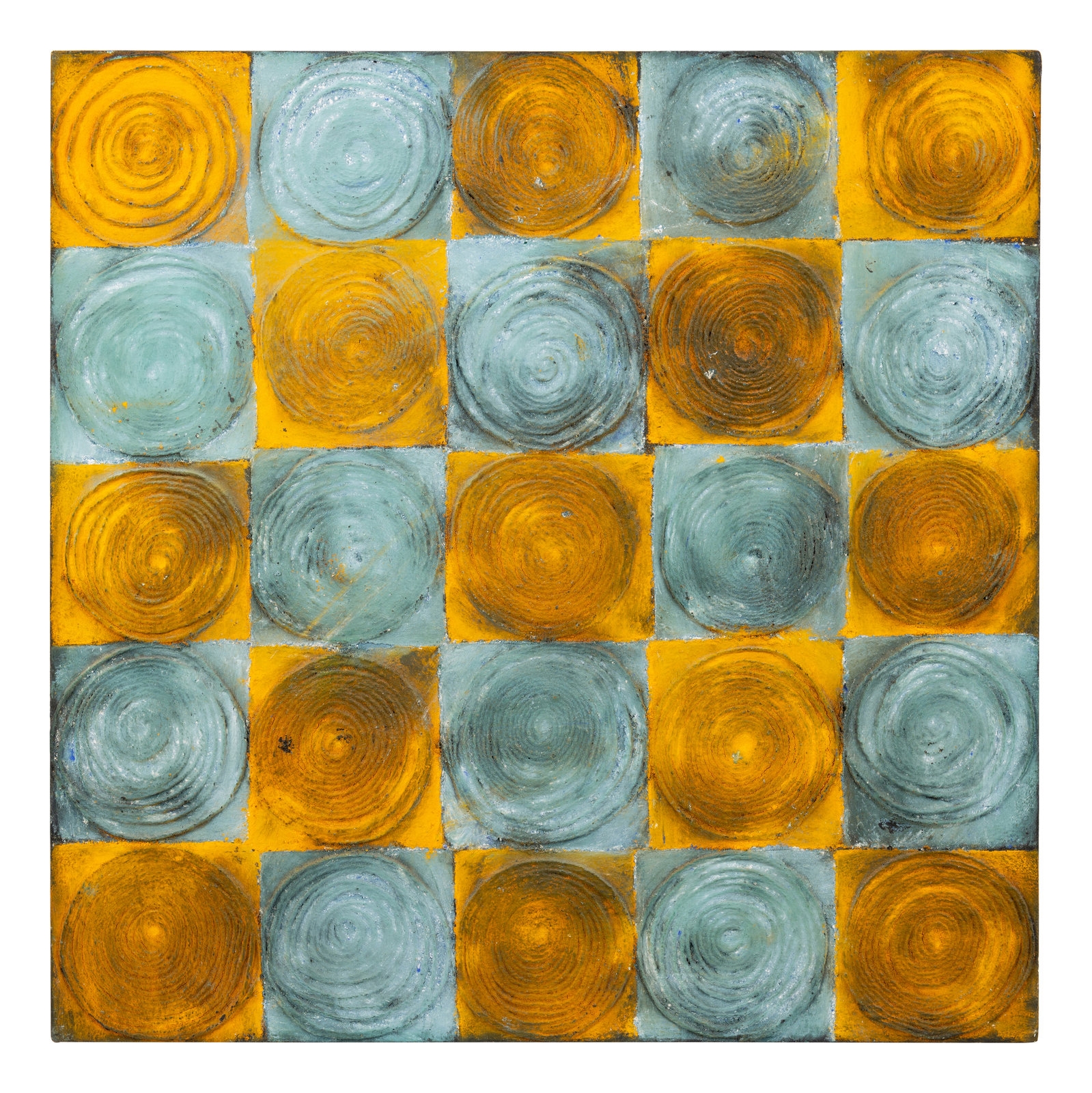 Artwork by Sara Sosnowy, Small Circle Series 8, Made of oil, dry pigment