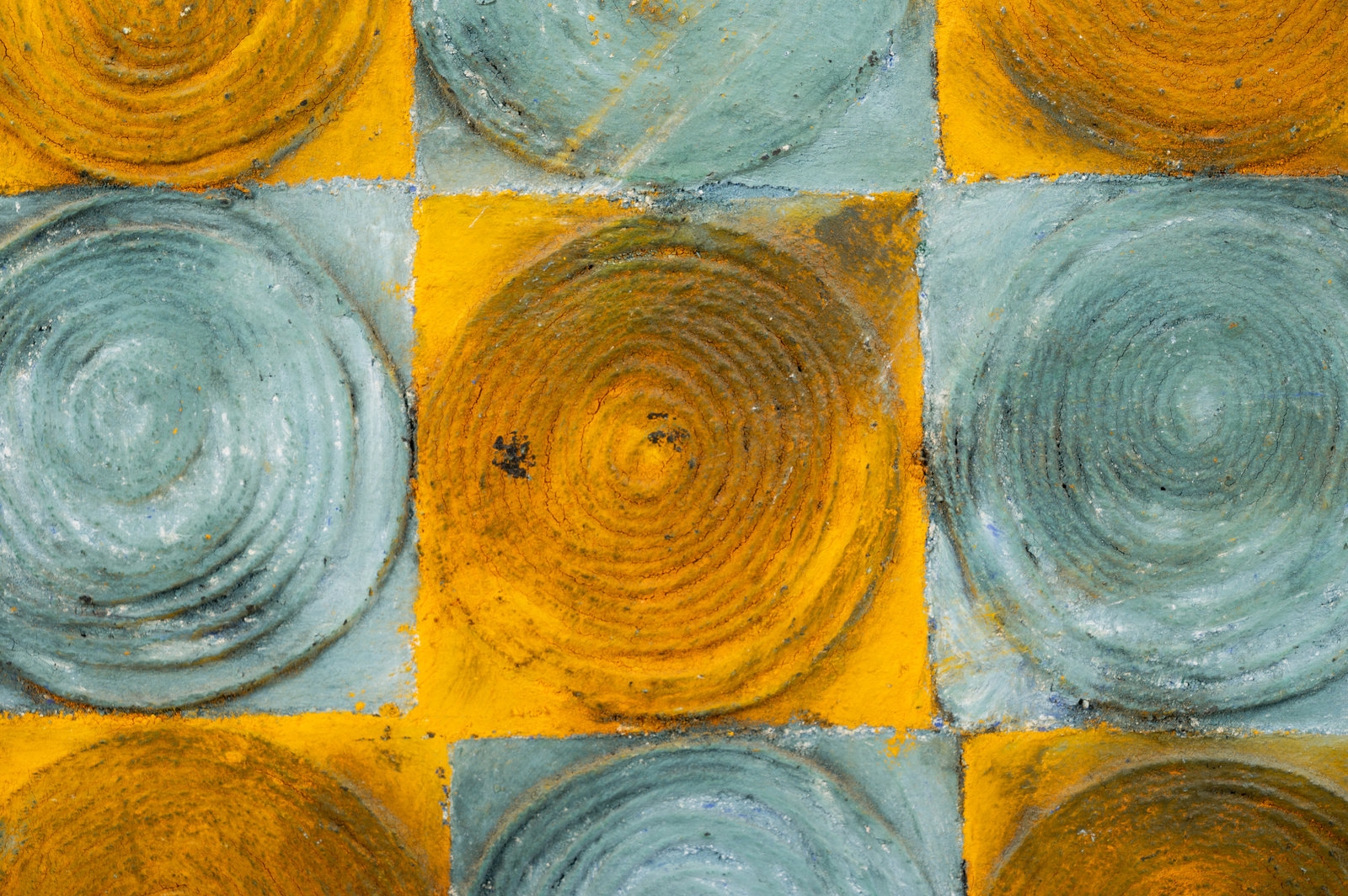 Artwork by Sara Sosnowy, Small Circle Series 8, Made of oil, dry pigment