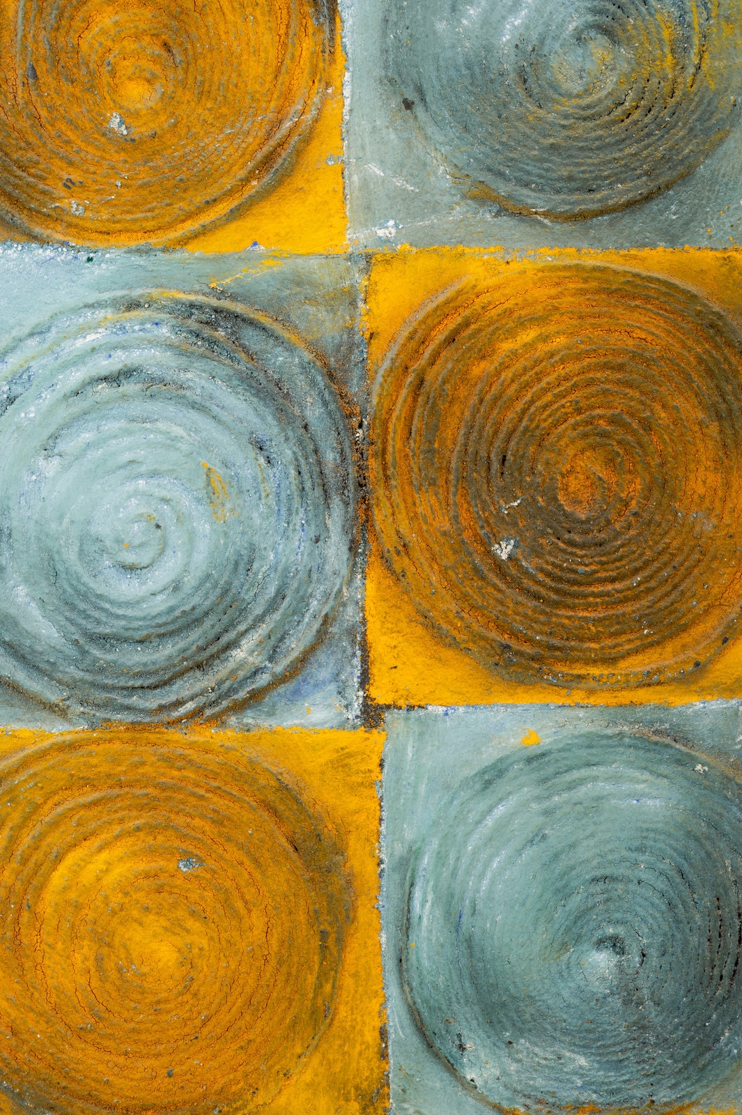 Artwork by Sara Sosnowy, Small Circle Series 8, Made of oil, dry pigment