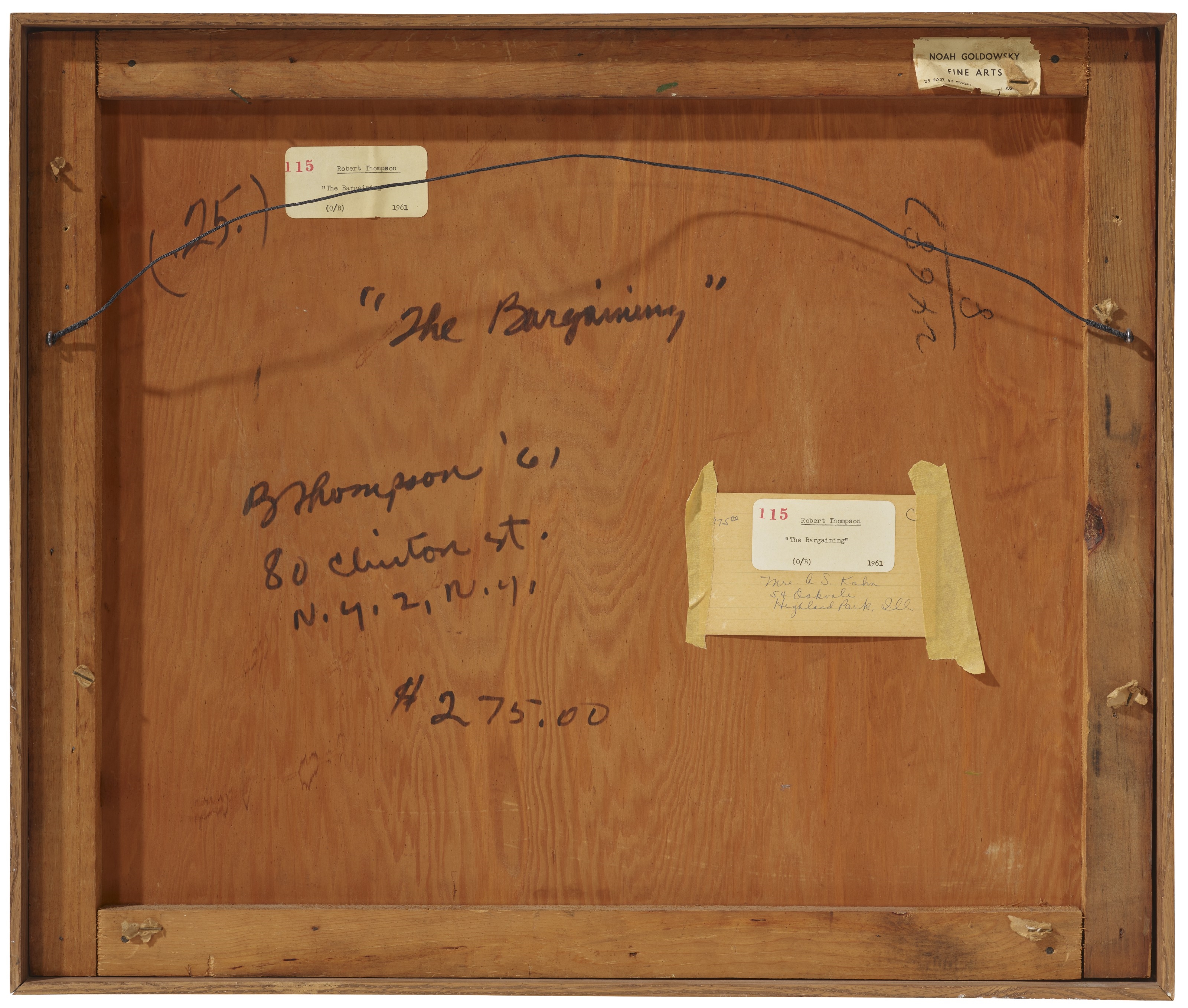Bob Thompson | The Bargaining (1961) | MutualArt