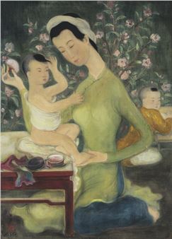 La Toilette de l'Enfant (Child Bathing) - Lê Phổ