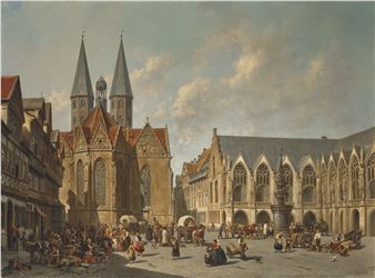 The town square of Braunschweig - Jacques François Carabain