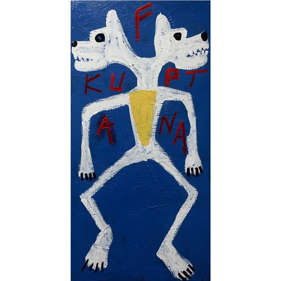 UNTITLED (TWO-HEADED WOLF) by Floyd Kuptana