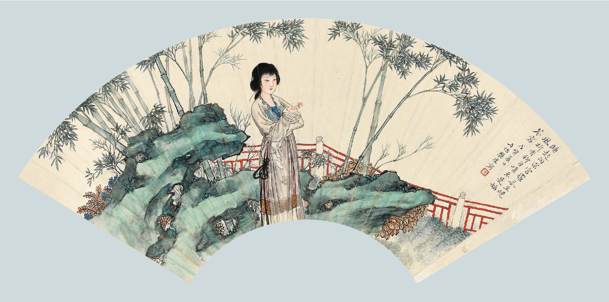 Artwork by Fan Xu, A LADY, Made of ink and color on paper