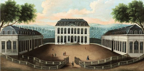 A view of the ch by German School, 18th Century, circa 1750