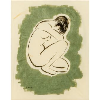 Crouching Female Nude - Alex Mondry