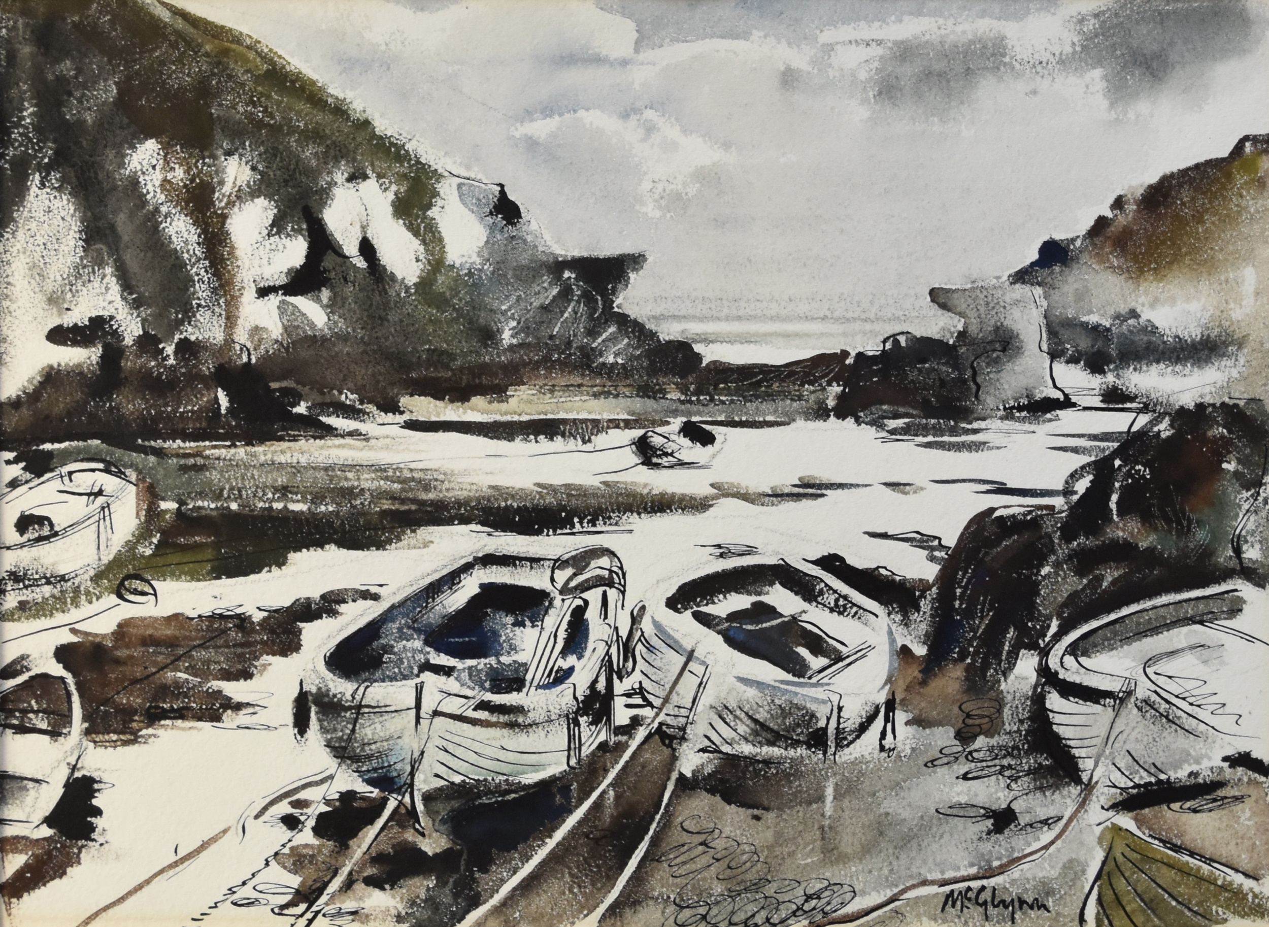 Artwork by Terry McGlynn, Porthclais, Made of watercolour