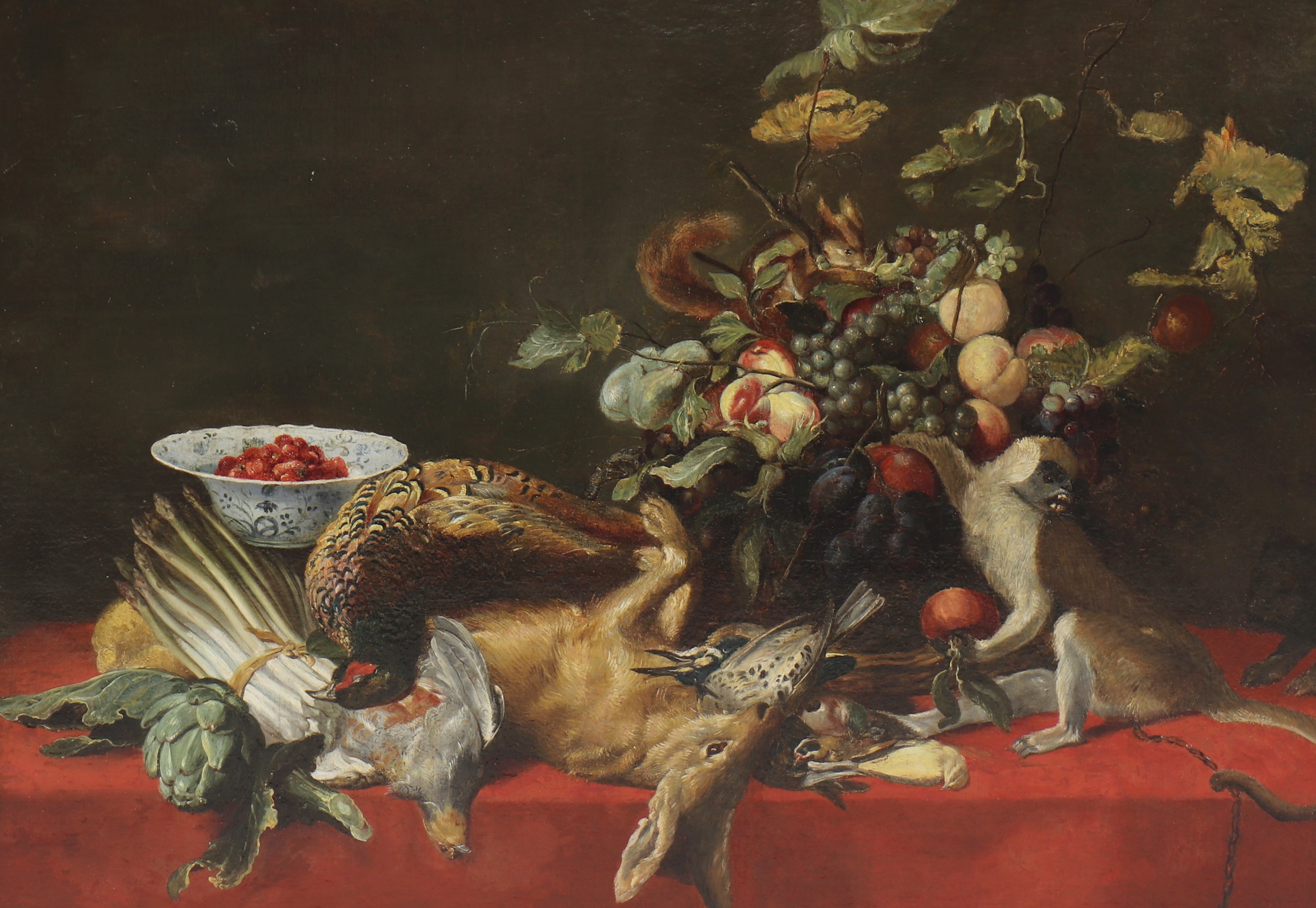 arrestordre Ubrugelig råd Frans Snyders | A still life of fruit vegetables dead game and a monkey on  a draped table | MutualArt