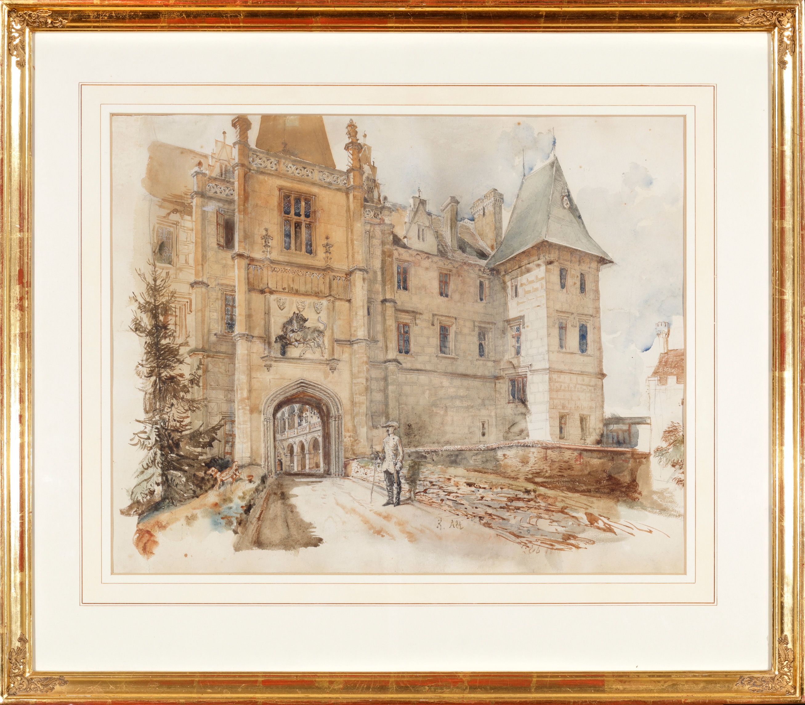 Chateaux of Zleby by Rudolf von Alt, 1856