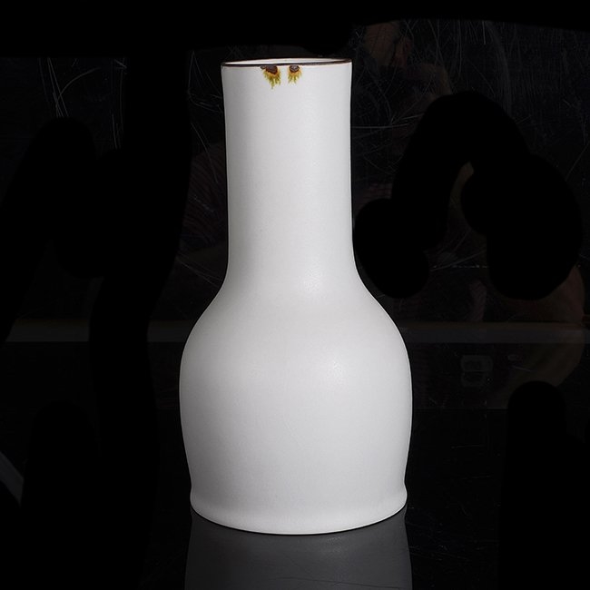 Artwork by Kirsten Coelho, Vase, Made of white glaze