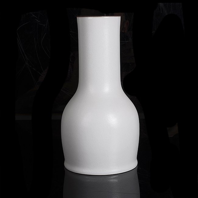 Artwork by Kirsten Coelho, Vase, Made of white glaze