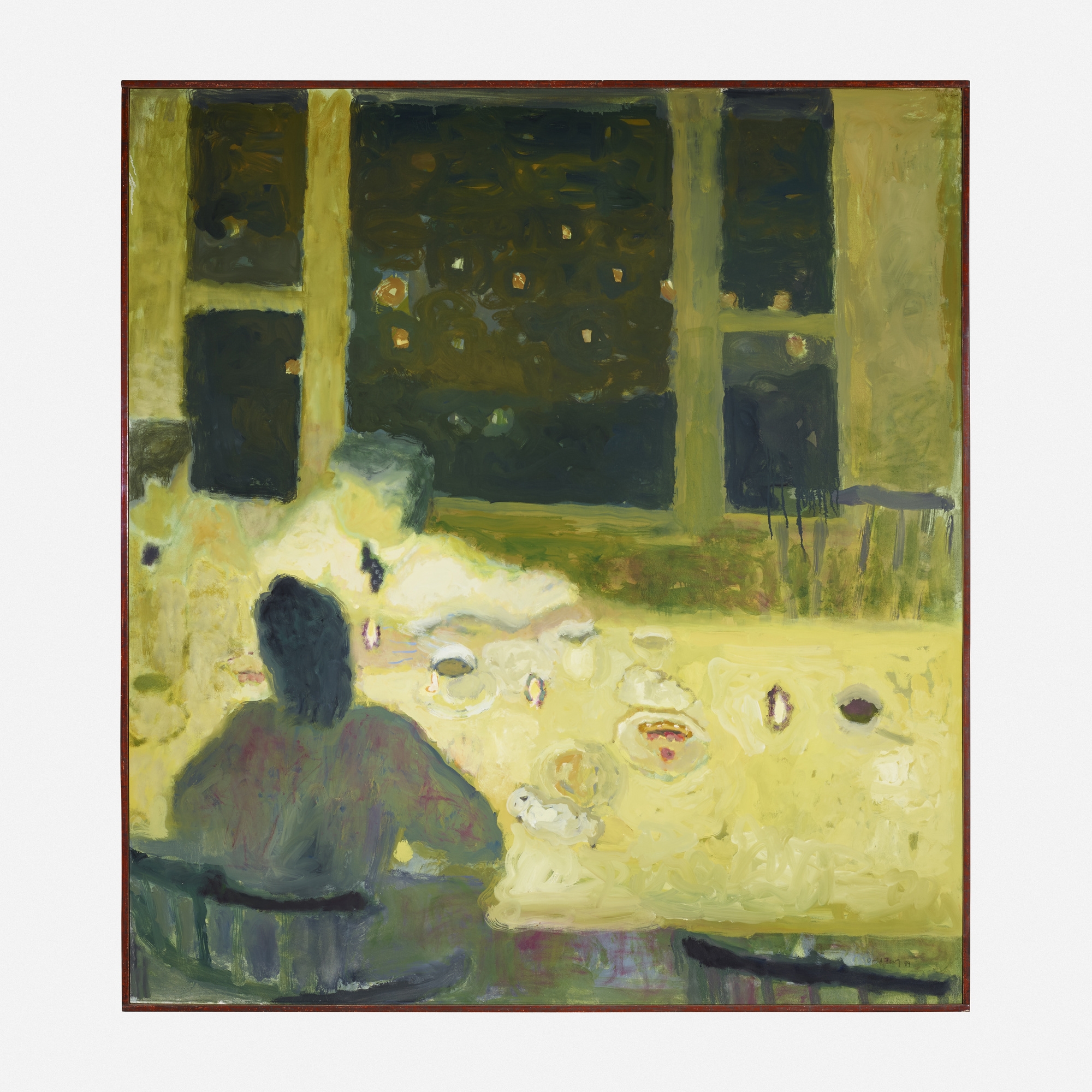 Artwork by David Fertig, Coffee and Dessert, Made of oil on canvas