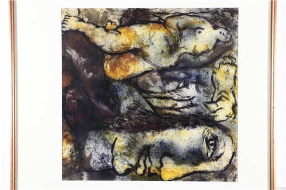 Female nude and a longhaired person by Els Amman, 1963