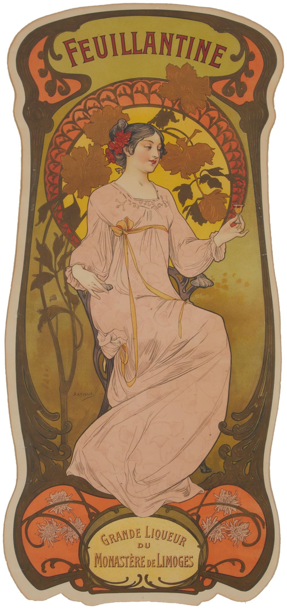 Affiche Vintage Feuillantine Liqueur Limoges - Poster HQ 60x80cm, Neuf, Marque PostersAndCo