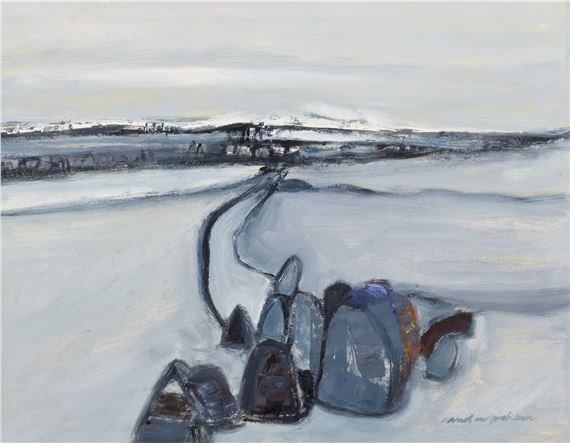 Expansive highland landscape with boulders by David M Graham