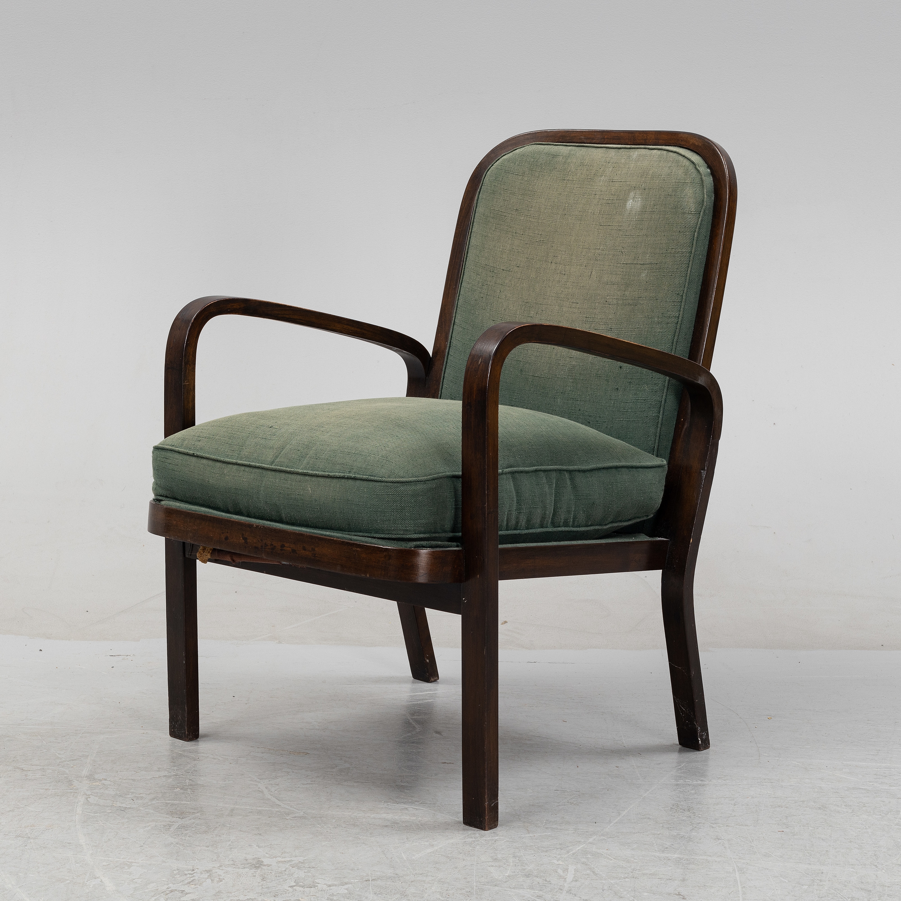 Artwork by Sigurd Lewerentz, stained beech easy chair, Made of beech